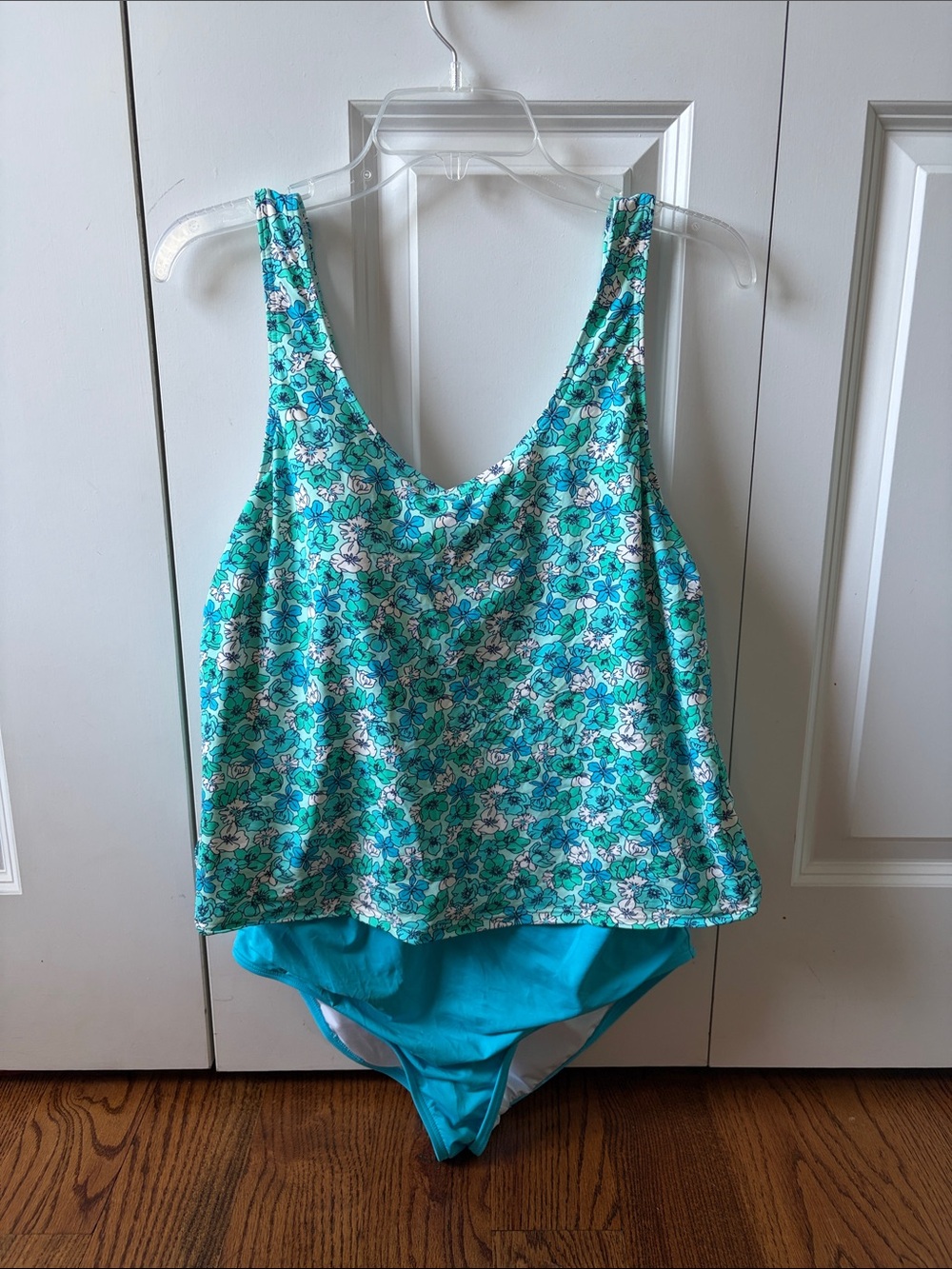 Lands' End Turquoise One Piece Swimsuit Women's Size Medium - Picture 1 of 4